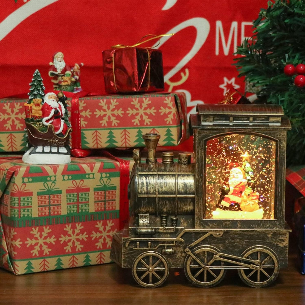 LED Night Lights Vintage Portable Train Night Lamp Battery Powered Outdoor Hanging Lanterns Christmas Decoration