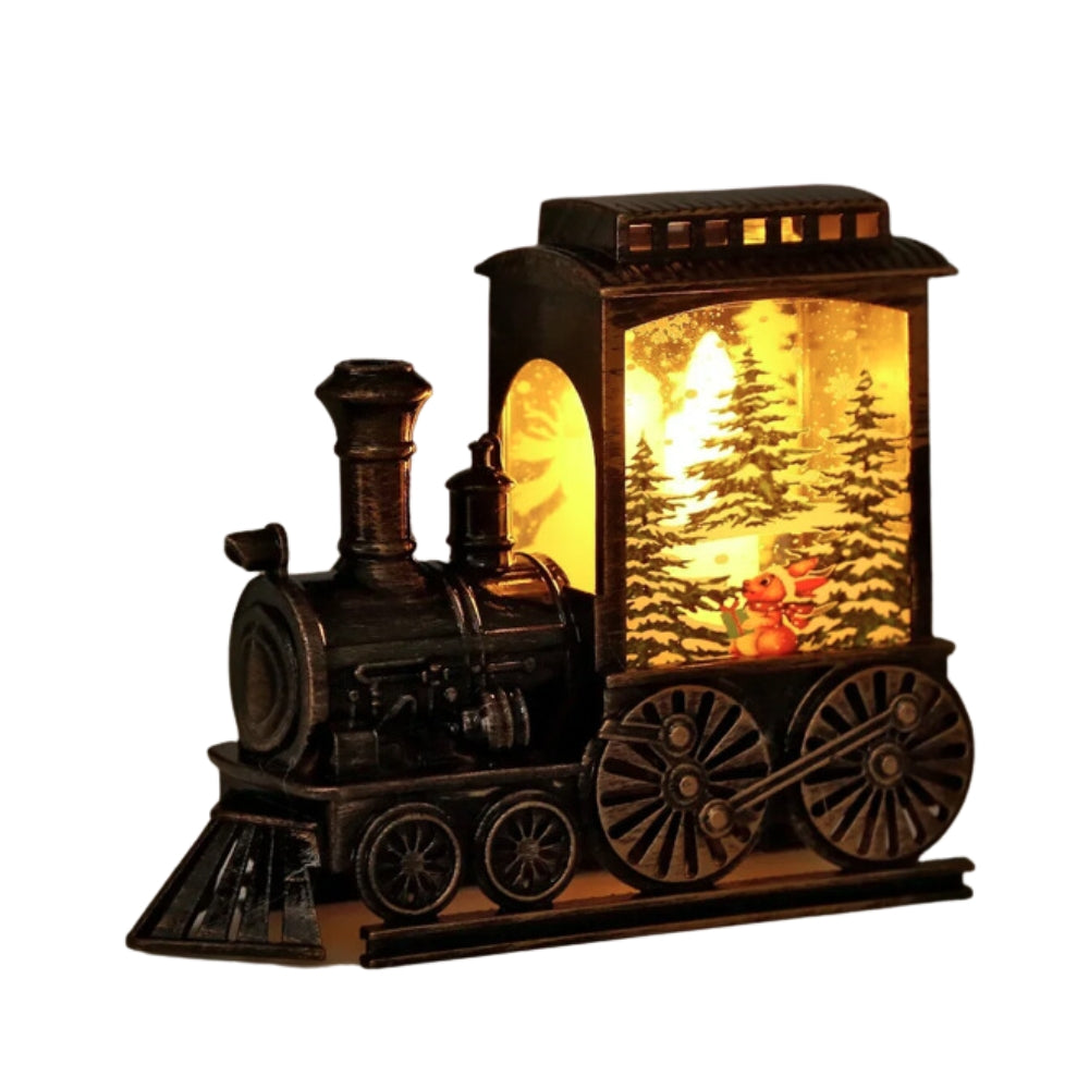 LED Night Lights Vintage Portable Train Night Lamp Battery Powered Outdoor Hanging Lanterns Christmas Decoration