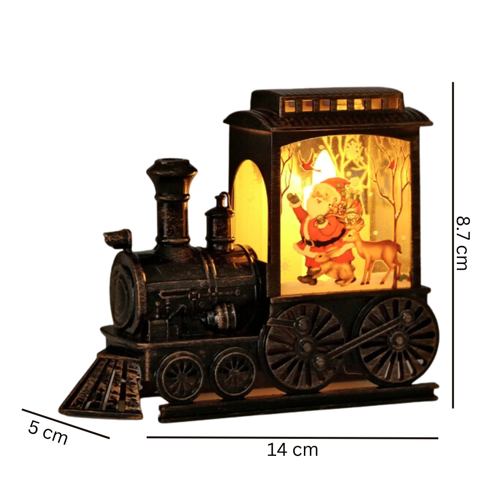 LED Night Lights Vintage Portable Train Night Lamp Battery Powered Outdoor Hanging Lanterns Christmas Decoration