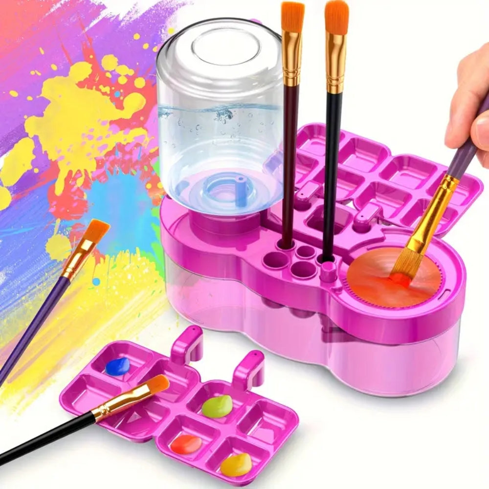 Paint Brush Cleaner with Paint Tray