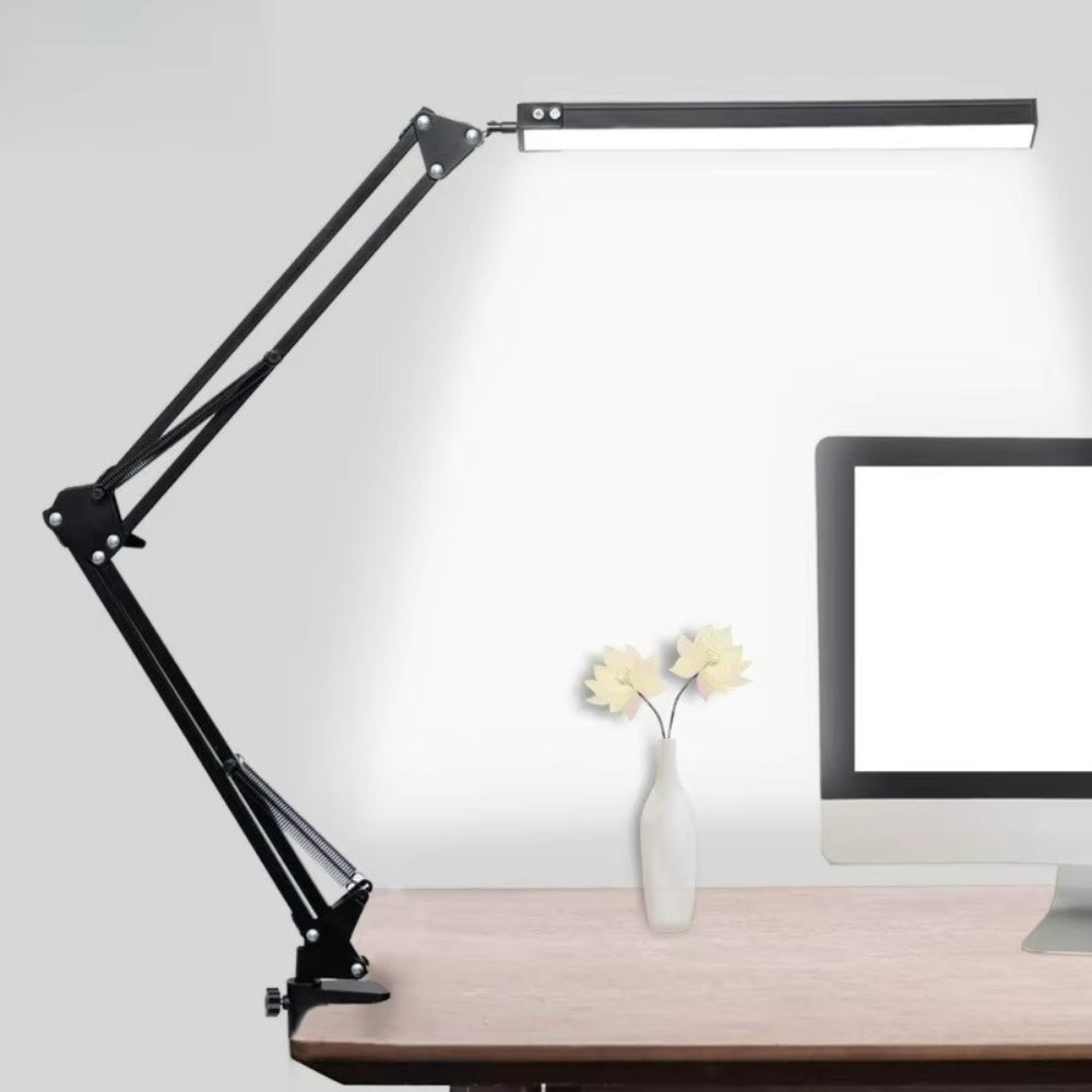 10W Swing Arm Eye-Caring Dimmable Desk Light with Clamp