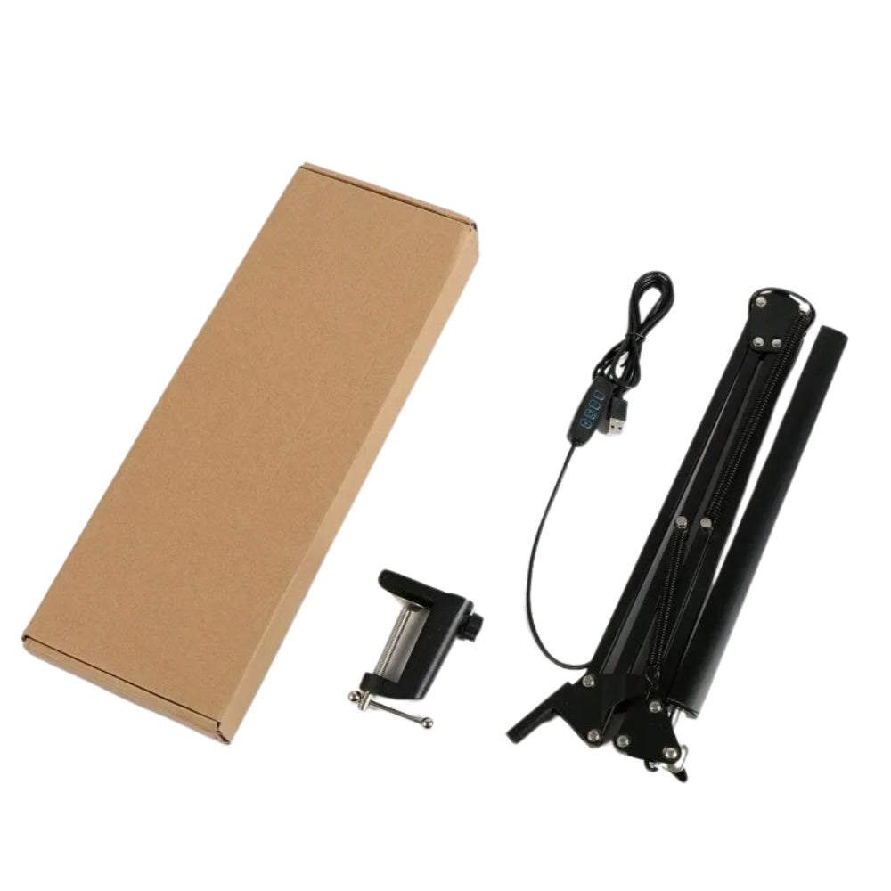 10W Swing Arm Eye-Caring Dimmable Desk Light with Clamp