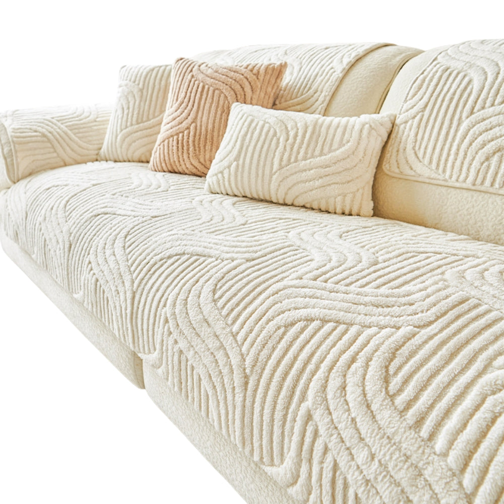 Autumn and Winter Straight Row Non-slip Cushion Cover Thickened Plush Sofa Cushion