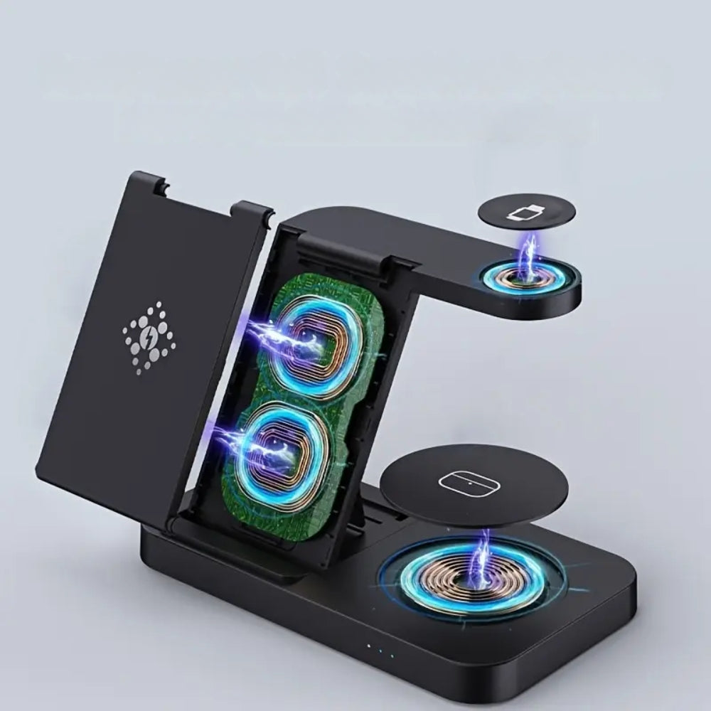 Foldable Fast Charging Station Dock Wireless Charger Stand