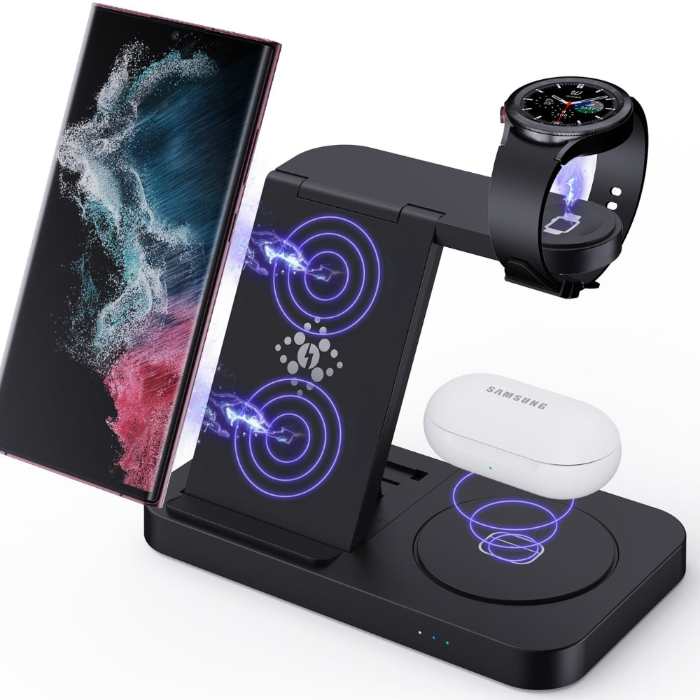 Foldable Fast Charging Station Dock Wireless Charger Stand