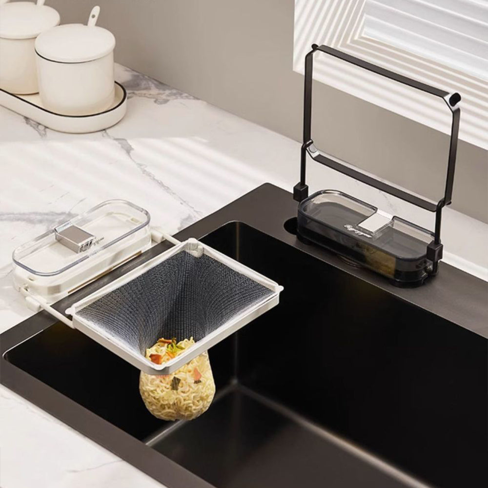 Foldable Kitchen Sink Filter Rack with 50 Filter Bags