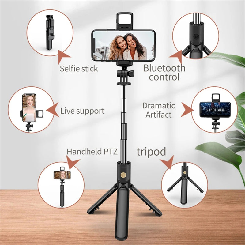 Selfie Stick Wireless Bluetooth Tripod Stand