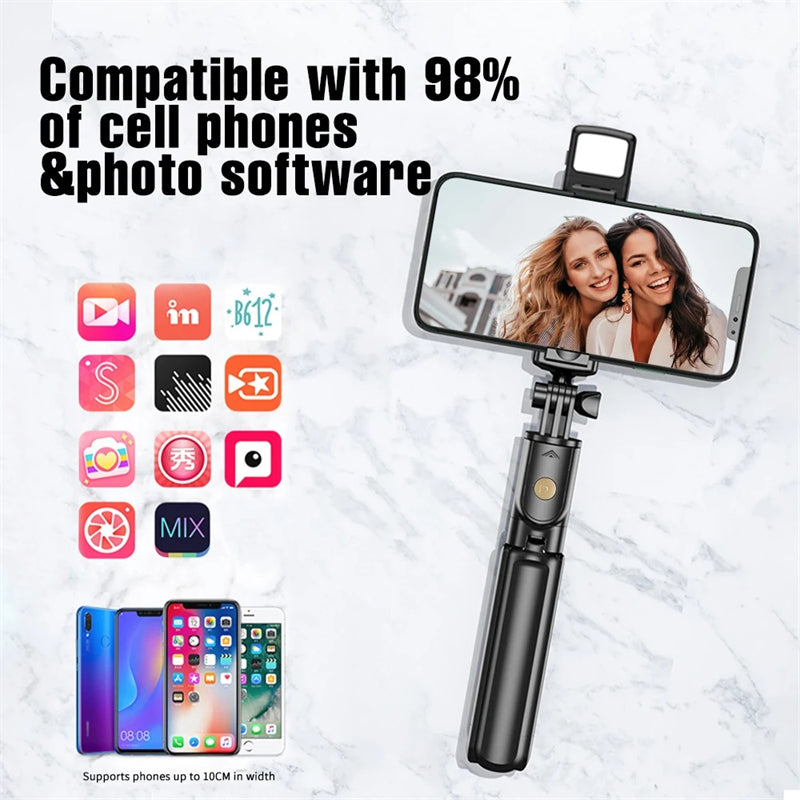 Selfie Stick Wireless Bluetooth Tripod Stand